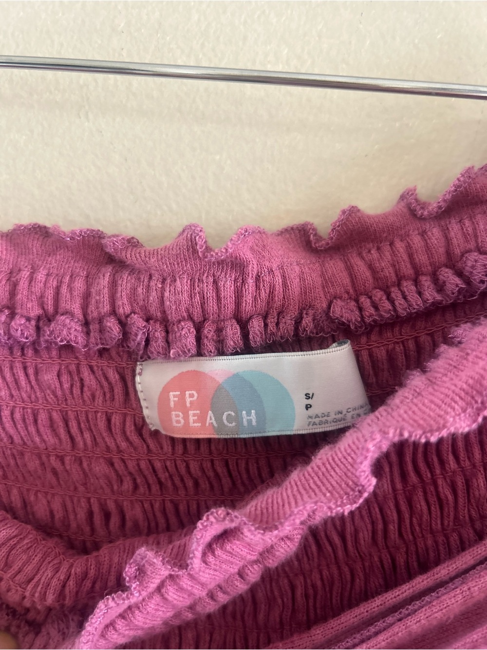 Free People Beach Just Like That Convertible Harem Jumpsuit Dusty Berry Smocked - Picture 3 of 6